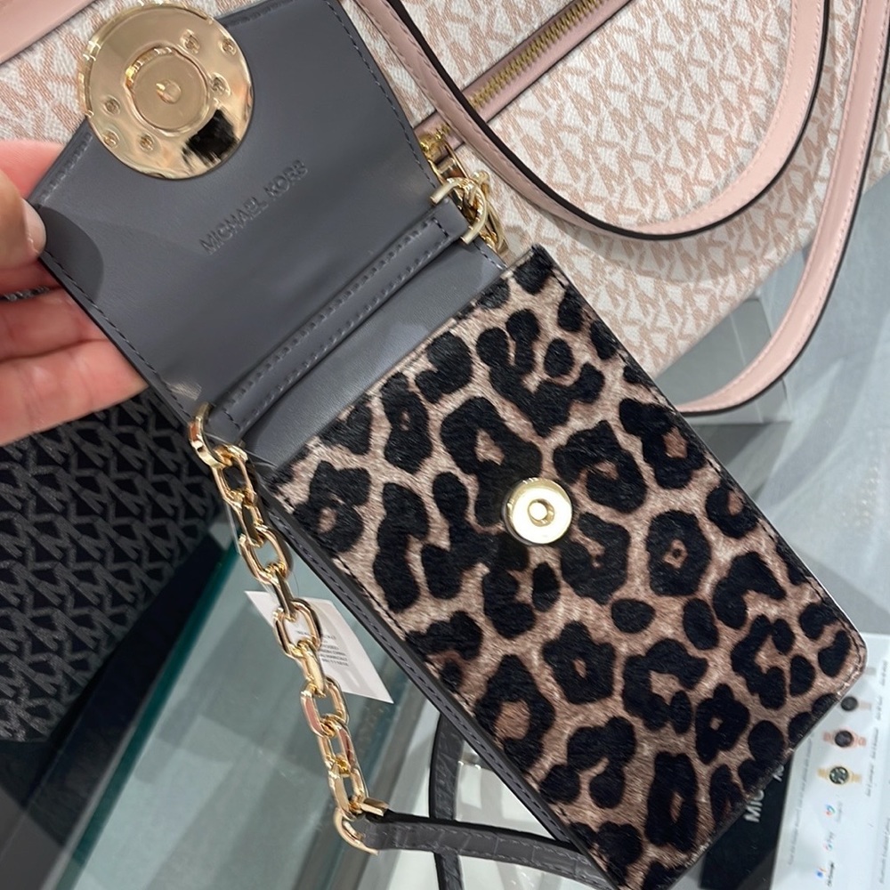 Michael Kors Carmen Small NS Phone XBODY HairCalf 
HTHR Gray Multi - Picture 7 of 16